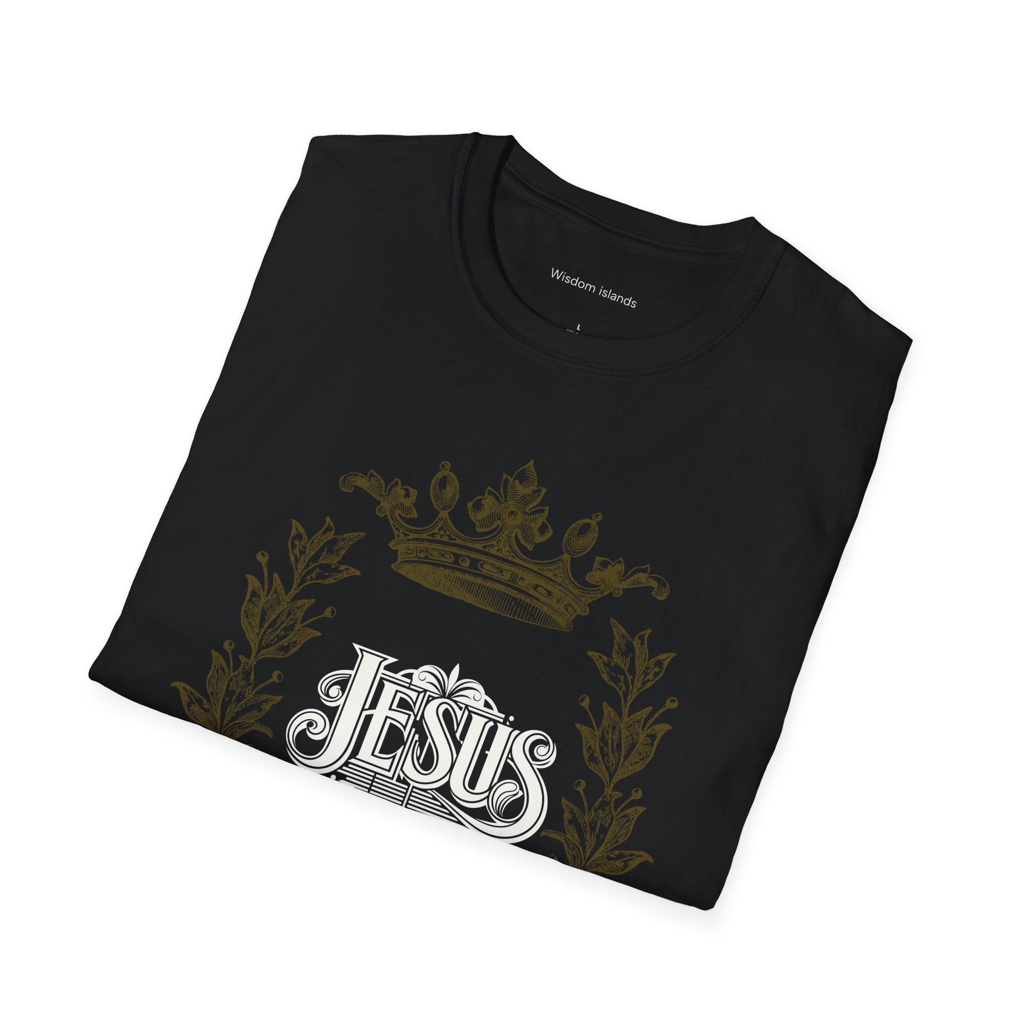 Jesus Crest T-Shirt — Vintage Ornate Faith Tee