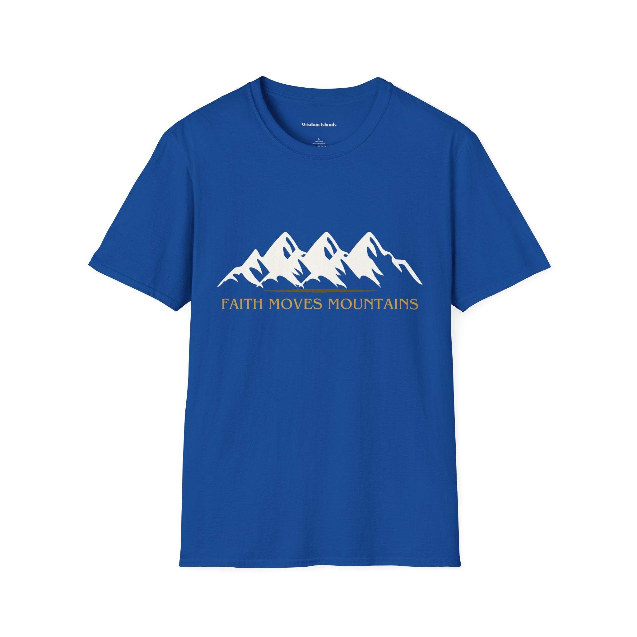 Faith Moves Mountains T-Shirt — Inspirational Mountain Graphic Tee
