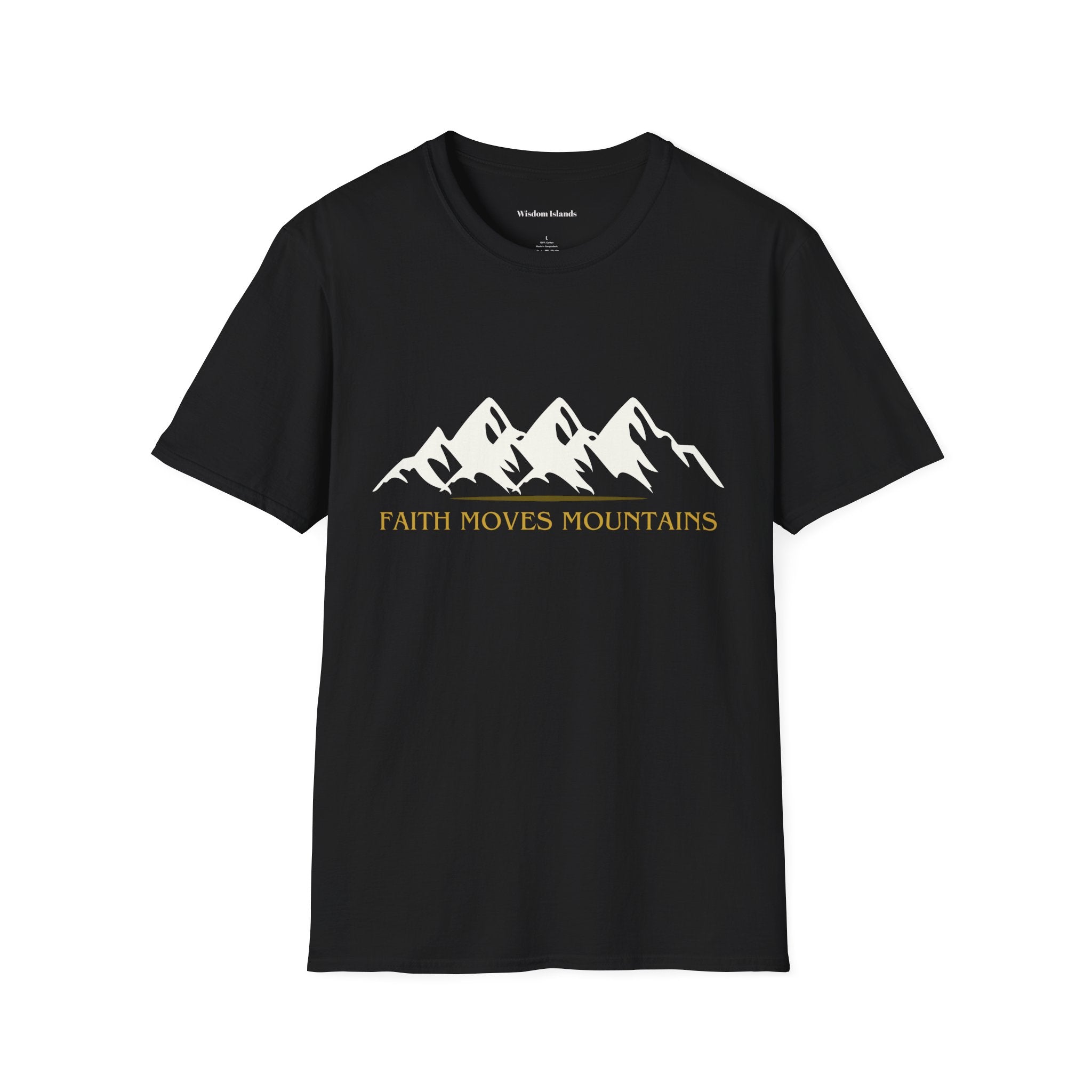 Faith Moves Mountains T-Shirt — Inspirational Mountain Graphic Tee