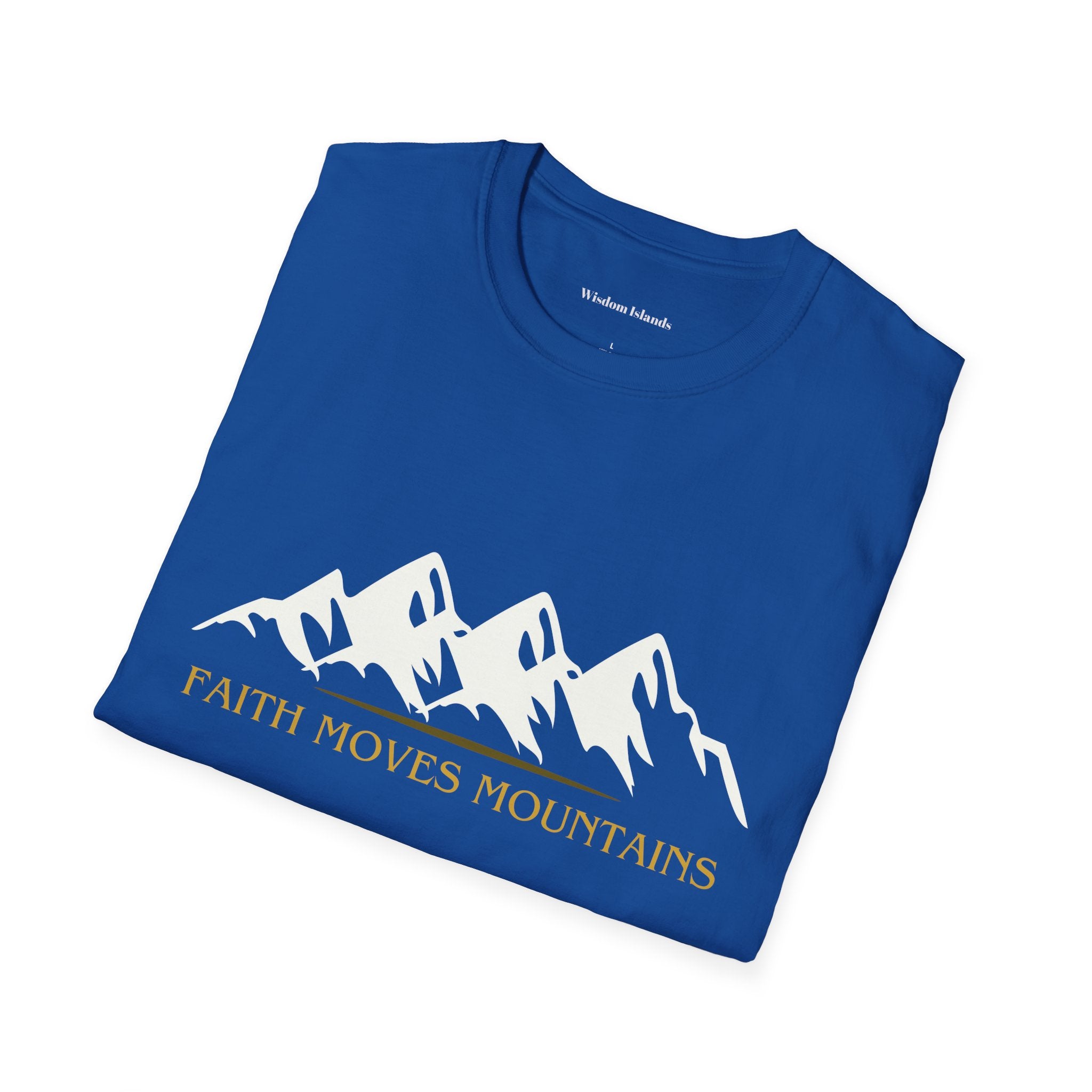 Faith Moves Mountains T-Shirt — Inspirational Mountain Graphic Tee