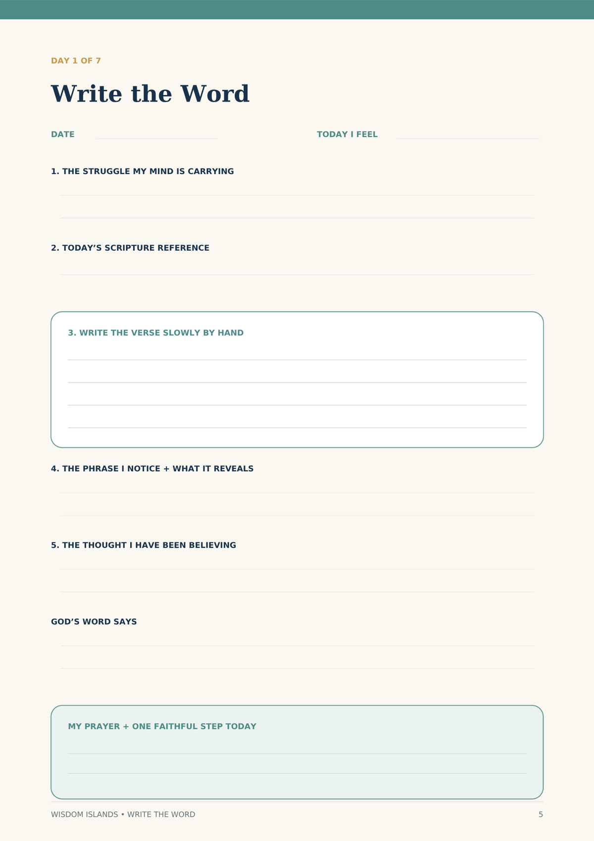 WRITE THE WORD JOURNAL