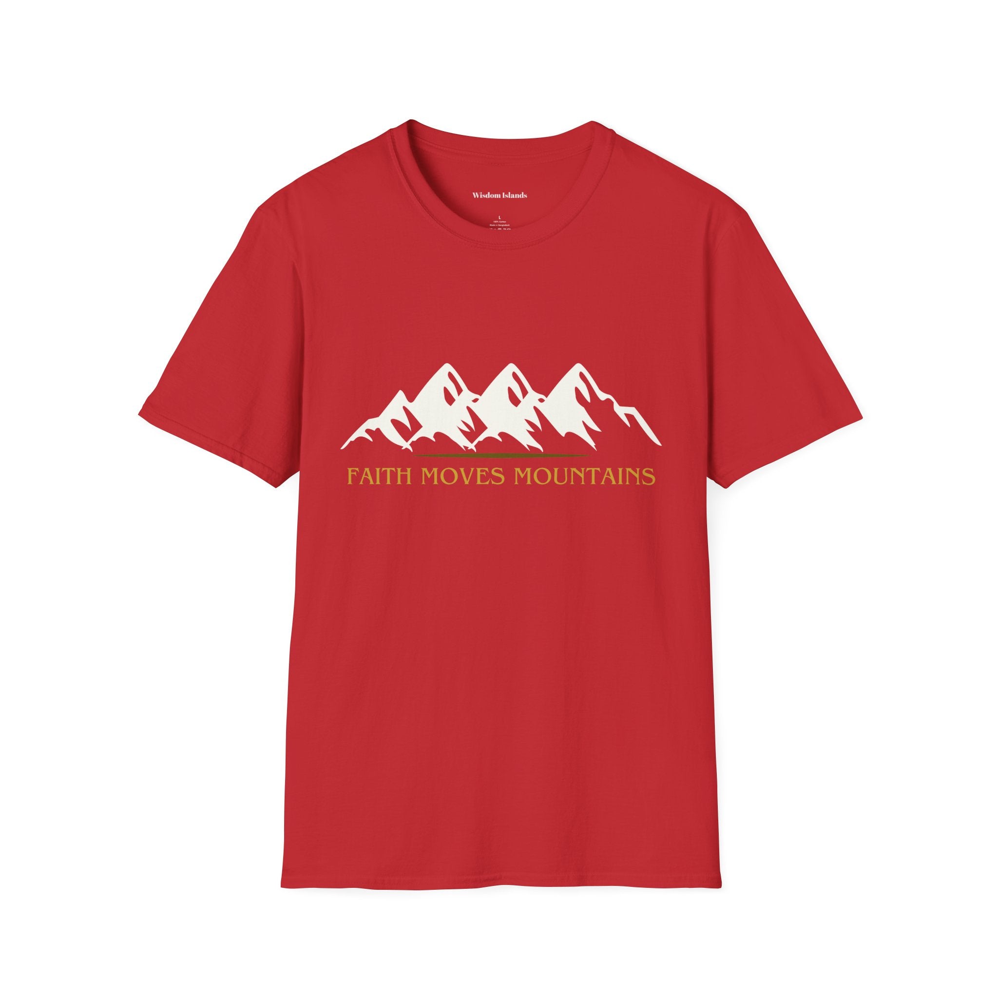 Faith Moves Mountains T-Shirt — Inspirational Mountain Graphic Tee