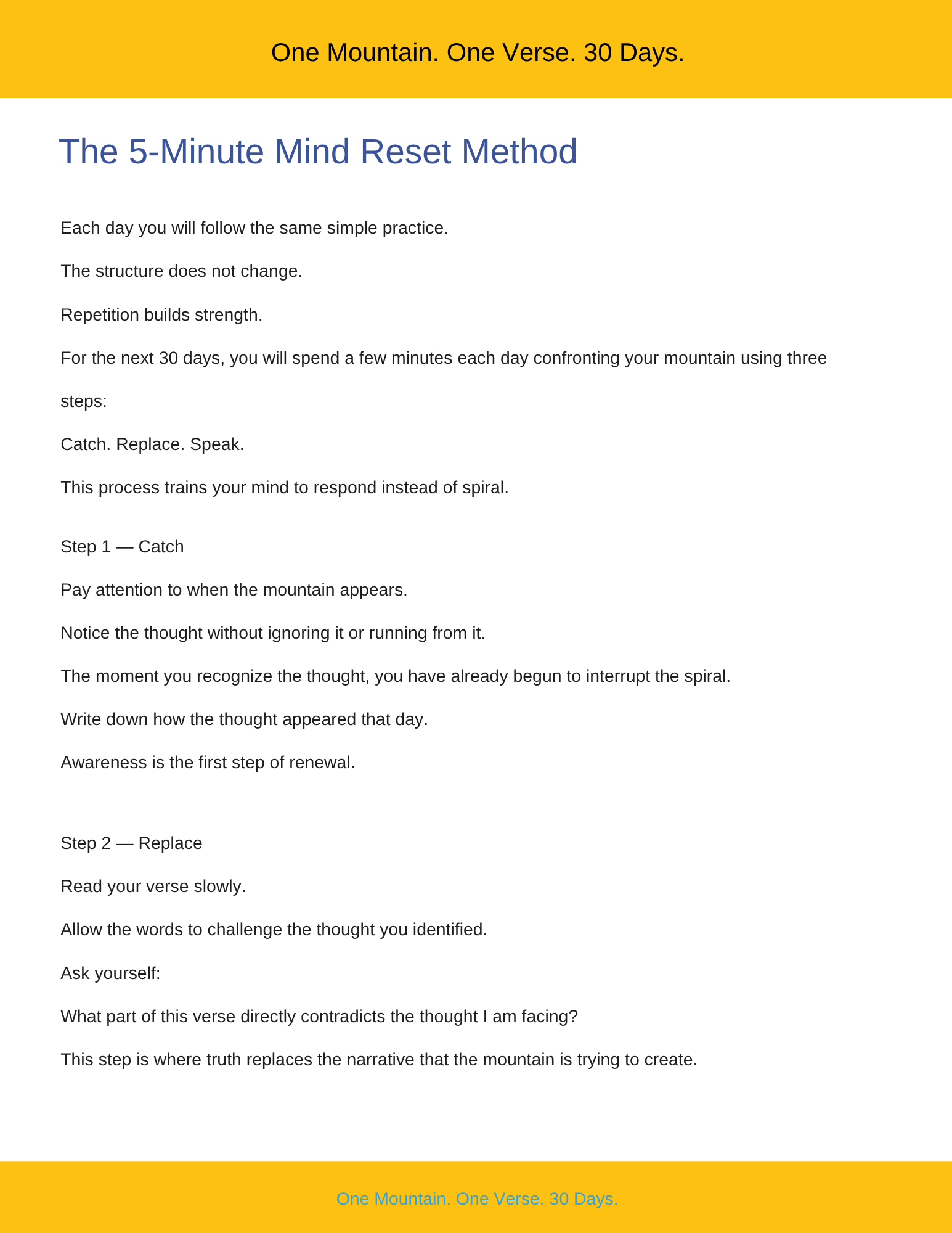 The 5-Minute Mind Reset Guide