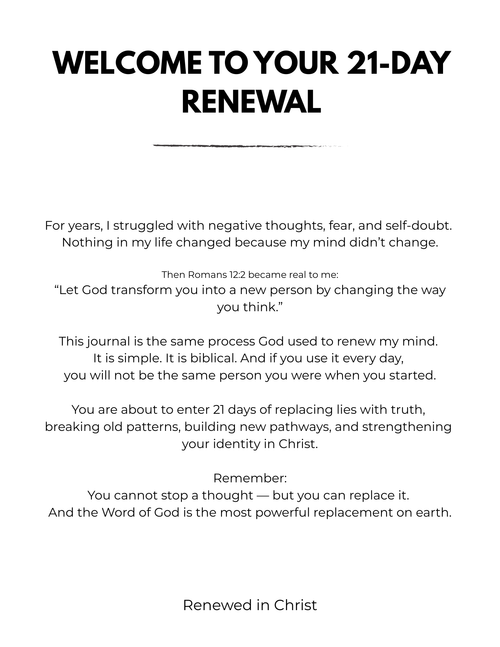 21-DAY MIND RENEWAL JOURNAL